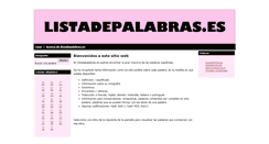 Desktop Screenshot of listadepalabras.es