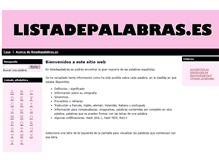 Tablet Screenshot of listadepalabras.es
